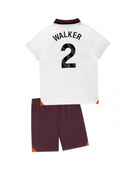 Manchester City Kyle Walker #2 Replika Borta Kläder Barn 2023-24 Kortärmad (+ byxor)